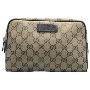 GUCCI Brown GG Cloth Belt Bag 719-061425